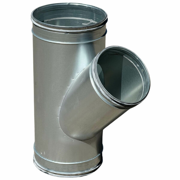 Wickelfalz T-Stück, 45°, Ø400mm, Abzweigung Ø400mm