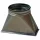 Übergang Kanal/Rohr 500×500×350 Ø315¶Kanalmass: 500mm×500mm¶Höhe: 350mm¶Rohranschluss: Ø 315mm