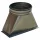 Übergang Kanal/Rohr 500×500×350 Ø315¶Kanalmass: 500mm×500mm¶Höhe: 350mm¶Rohranschluss: Ø 315mm