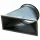 Übergang Kanal/Rohr 500×500×350 Ø315¶Kanalmass: 500mm×500mm¶Höhe: 350mm¶Rohranschluss: Ø 315mm