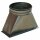 Übergang Kanal/Rohr 500×500×350 Ø400¶Kanalmass: 500mm×500mm¶Höhe: 350mm¶Rohranschluss: Ø 400mm