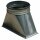 Übergang Kanal/Rohr 500×500×350 Ø450¶Kanalmass: 500mm×500mm¶Höhe: 350mm¶Rohranschluss: Ø 450mm