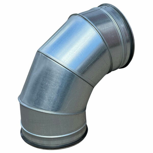 Wickelfalz Bogen, Ø125mm, 90°