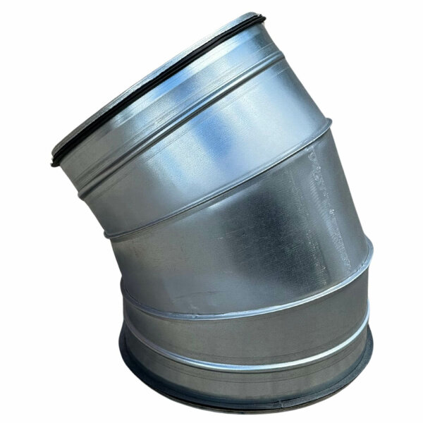 Wickelfalz Bogen, Ø125mm, 45°