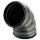Wickelfalz Bogen, Ø125mm, 60°