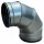 Wickelfalz Bogen, Ø140mm, 90°