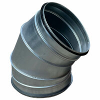 Wickelfalz Bogen, Ø315mm, 45°