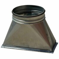 Übergang Kanal/Rohr 580×580×350 Ø355